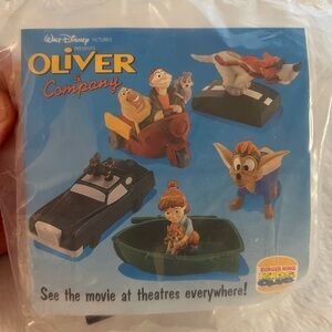 Burger King Disneys Oliver and Company Kids Meal Toys